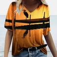 thumbnail image 4 of Patlollav Womens Tops Trendy Short Sleeve Shirts Spring V Neck Casual Blouses for Women Summer Tshirts, 4 of 6