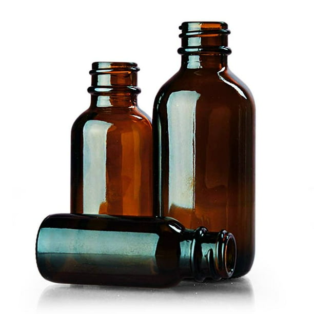 Brown Boston Round Bottles 2 Oz Glass Bottles Quantity 240 by Paper