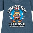 thumbnail image 3 of Garfield - Want You To Have A Happy Fourth  - Toddler & Youth Girls Fleece Dress, 3 of 5