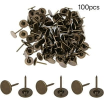 LAMIRO 100Pcs Heavy Duty Thumb Tacks Flat Push Pins for Bulletin Board Upholstery Tacks Decorative Nails Thumbtacks for Wall Hanging Photos Home Furniture Sofa Crafts Office DIY Decor (Bronze)