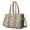 Beige Background Football, variant on Teacher Tote Bag,Blue Background Football Hot Air Balloons Pattern Teacher Utility Tote Bag,Large Work Tote Bags for Women with Multiple Pockets,Top Zipper Closure,13.8x10.6x6.7 Inch