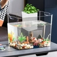 thumbnail image 1 of SHOWERORO Wall Mounted Plastic Hanging Plant for Aquarium White 3Pack, 1 of 8