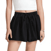 thumbnail image 3 of DORKASM Girls Satin Casual Shorts: Drawstring Waist Fashion Daily Bottoms Black 120, 3 of 3