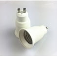 thumbnail image 2 of 3 Pack Lamp Base Adapter White Gu10 To E27 Socket Adapter For Low Energy Halogen Led Light Bulbs, 2 of 4