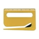 thumbnail image 1 of Abre cartas, abrelatas de sobres, herramienta para abrir paquetes, cortador de papel de envolver con cuchilla oculta, abrelatas de 3 en 1 con lupa, abrelatas con regla amarillo, 1 of 5