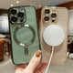 thumbnail image 5 of Luxury Electroplate Magsafe Wireless Charge Phone Case For iPhone 15 14 13 12 11 Pro Max 15 Plus Soft Bumper Glitter Cover Case, 5 of 5