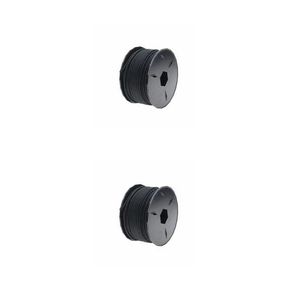 Greeniant Cuerda de seguridad para paracaídas, diámetro de 2mm, cuerda para acampar, 31m de longitud, tendedero para senderismo de alta Negro 2piezas