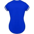 thumbnail image 2 of DIGITMON Women's Baseball Softball Jersey Button Down Premium Athletic T Shirts Uniform ROYALWHITE, Large, 2 of 3