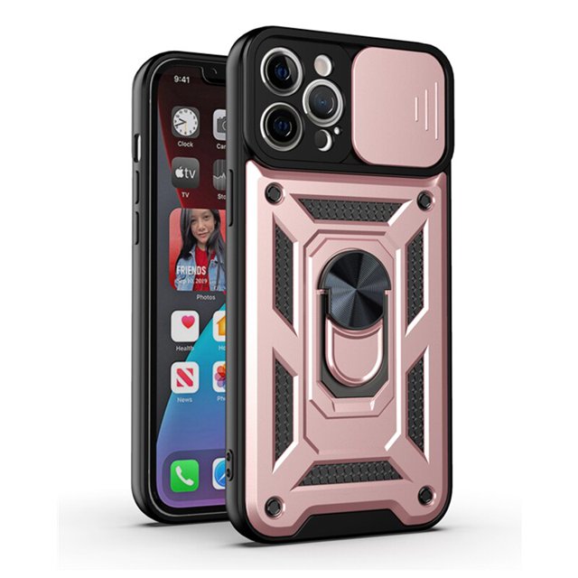 Funda protectora de lente de cámara deslizante para iPhone 13 11 12 Pro Max Mini XS Max XR X 7 8 Plus SE cubierta de armadura de parachoques de grado militar Tan Jianjun unisex