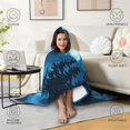 thumbnail image 4 of Full Moon Wolf Wearable Blanket Hoodies for Women Men Adults Soft Cozy Cool Forest Wolves Hooded Blankets for Home Sofa Decor Birthday Gifts 60x80 Inch, 4 of 5