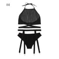 thumbnail image 1 of Conjunto de lencería sexy para mujer Conjunto de ropa interior de sujetador con diseño de malla Conjunto de tirantes de bragas con sujetador transparente para niña, S AweSitey XX000162-01, 1 of 7