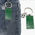 thumbnail image 3 of Soccer Keychain Alloy Football Field Design Metal Key Ring Sports Gift, 3 of 8