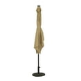 thumbnail image 2 of Nassau 6.5-ft x 10-ft Rectangular Market Umbrella with LED Bulb Lights - Champagne - Breez-Tex Canopy, 2 of 15