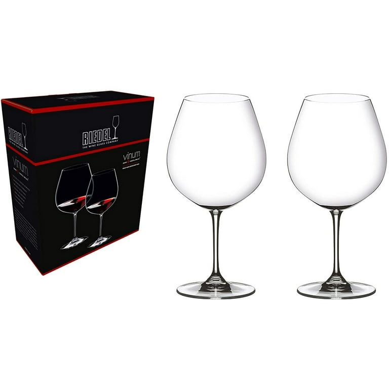 Riedel, VINUM Stemmed Pinot Noir Crystal Red Wine Glasses, Set of