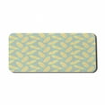 thumbnail image 1 of Leaves Computer Mouse Pad, Banana Petals Floral Greenery Vegetation Linear Seasonal Doodle, Rectangle Non-Slip Rubber Mousepad X-Large, 35" x 15" Gaming Size, Mint Green Peach, by Ambesonne, 1 of 2