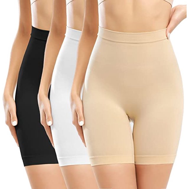 3PCS Bragas moldeadoras de cintura alta Estómago plano para mujeres Funda adelgazante Ropa corta Compresión abdominal Adelgazante Anti rozaduras Muslo JM MX-0135156FYD