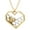 Gold, variant on Fashion Heart Honeycomb Bee Pendant Necklace - Real Gold-Tone Jewelry for Women, Cute Animal Design, Ideal for Party & Dates