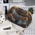 thumbnail image 7 of Kdxio Flower Field Cute Bulldog for Double Compartment Pen Case Oxford Organizer with Zipper Pockets for Students Artists, 7 of 7