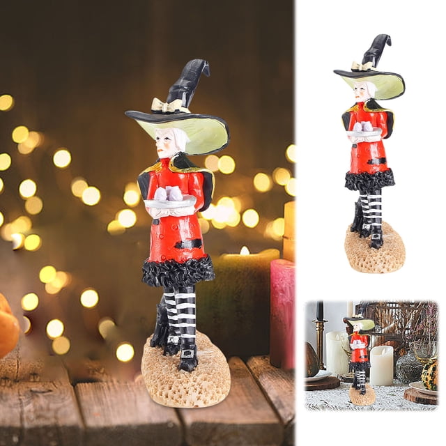 Witch Resin Statues Fun And Realistic Standing Witch Themed Statues Statues Decorated With Craft Decorations For Family Table Decorations
