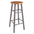 thumbnail image 5 of Winsome Wood Huxton 2-PC Bar Stools, Oyster Gray & Teak Finish, 5 of 8