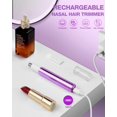 thumbnail image 3 of Recortadora de vello nasal AREYZIN para mujer, recargable con USB-C, color morado, 3 of 6