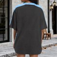thumbnail image 6 of Ankishi Women Vintage Oversized Tshirt Letter Print Washed Loose Distressed T Shirt Fashion Cotton Tops Daily Wear, 6 of 8