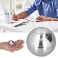 thumbnail image 4 of Decompression Rotating Ball, Sturdy Beautiful Images Decompression Gyroscope Ball Alloy Spiral Grooves  For School Silver, 4 of 8