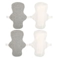 thumbnail image 1 of Protège-dessous en Tissu, 4 Pcs Serviettes Hygiéniques Réutilisables en Graphène Douces pour la Peau Respirantes Absorption d'Eau Professionnelles pour Femmes G, 1 of 7