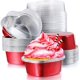 thumbnail image 1 of Molde para pasteles de papel de aluminio Taza para cupcakes en forma de corazón con tapas 100 ml / 3.4 onzas Mini tazas desechables para hornear Molde con tapa para San Valentín Día de la madre Boda Navidad Cumpleaños, 1 of 7