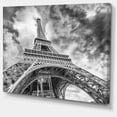 thumbnail image 2 of Designart 'Black and White View of Paris Paris Eiffel Tower ' Cityscape Canvas Print, 2 of 3