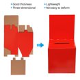 thumbnail image 3 of Uxcell Ballot Box 6"x6"x6" Raffle Box with Removable Header Board Suggestion Box Cardboard Box Red 2Pack, 3 of 5