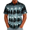 thumbnail image 2 of Halloween Shirts for Men Ghost Skeleton Graphic Collared Scary Tees Spider Print Short Sleeve Vintage Casual T Shirt 4XL, 2 of 5