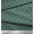 thumbnail image 3 of Soimoi Green Viscose Chiffon Fabric Arrow & Diamond Geometric Fabric Prints By Yard 42 Inch Wide, 3 of 3
