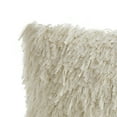 thumbnail image 3 of VCNY Home Keegan 18" x 18" Whisper White Polyester Solid Shag Decorative Pillow, 3 of 5