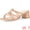 Nude, variant on DARING DIVA Women's Strappy Knotted Block Heel Black Heels Slides Sandals Black 6.5