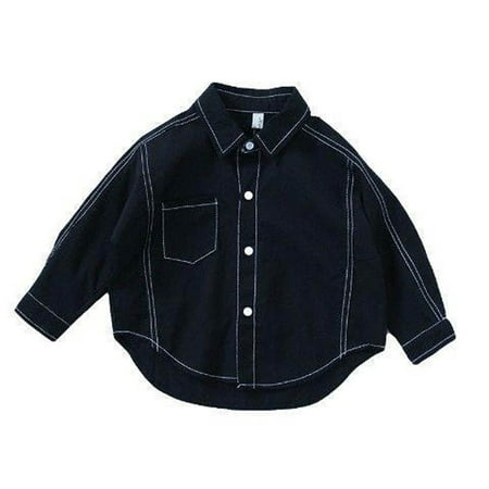 

Spazoro Toddler Girls Boys Outwear Jackets Fall and Winter Warm Clearance Turndown Collar Coats for Girls Black Size 3 T