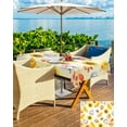 thumbnail image 4 of Yellow Orange Fall Outdoor Tablecloth - 54 Inch Round Dining Table Cover, Sunflower Pumpkin Botanical Rustic Waterproof Outdoor Table Cloth with Umbrella Hole & Zipper for Picnic/Patio, 4 of 5