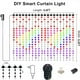 thumbnail image 2 of Guirnalda de luces LED RGB 400 LED | Luces de cortina colgantes controladas por aplicación | Patrones y texto programables | Sincronización de música | Control remoto incluido | Diseño flexible de, 2 of 7