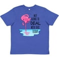 thumbnail image 3 of Inktastic Not Going to Deal with This Today- sleeping flamingo Youth T-Shirt, 3 of 5