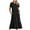 Black-A, variant on Penkiiy Women's Summer Casual Short Sleeve Crewneck Swing Dress Flowy Tiered Maxi Beach Dress with Pockets L Green