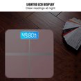 thumbnail image 2 of Amdohai Weight Scale Precise Digital Body Weight Bathroom Scale Tempered Glass with Lighted LCD Display Step-On Technology 400 lbs Round Corner Design, 2 of 8