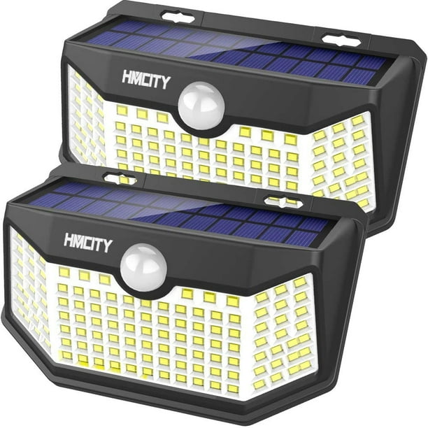 Luces solares al aire libre 120 LED con reflector de luces, HMCITY HMCITY