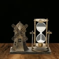 thumbnail image 4 of Vintage Hourglass Decor under $5! Kadlawus Vintage Hourglass Windmill Decor, Metal Tabletop Ornament with Rotating Timer, Desktop Shelf Mantel Decoration, Nostalgic Home Office Centerpiece, 4 of 8