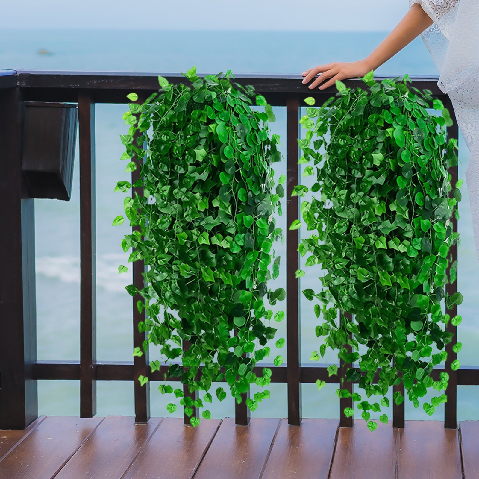 Clearance! Titcea 41 Inch Grape Leaf Artificial Flower Vines, Ivy Wall Hanging Silk Flower Garland Faux Flowers for Outdoors Spring Wedding Garden Party Home Arch Decor