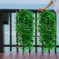 thumbnail image 5 of UNLLLL Fake Hanging Plants, 1 Pcs Simulated Chlorophytum Chlorophyllum, Plastic Artificial Ivy Leaves, for Wedding Wall House Patio Shelf Office Decor, 5 of 6