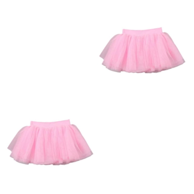 Qarigey Traje de niña chico bailarina de tul conjunto de baile de Ballet elástico ropa de baile tutú cintura elástica vestido de carnaval Hilo Suave/Rosa XL/para 1.56-1.70 m 2Conjunto