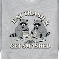 thumbnail image 3 of Instant Message - Eat Trash Get Smashed - Men's Crew Neck Fleece Pullover, 3 of 6