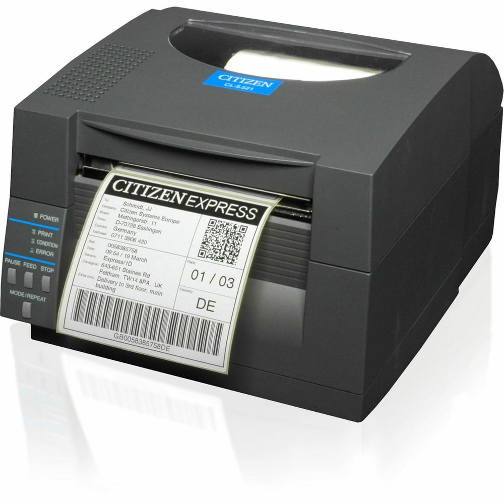 Citizen CLS521 Direct Thermal Printer, Monochrome, Dark Gray, Desktop