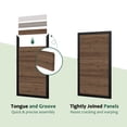 thumbnail image 3 of VEIKOUS 6' x 3' Cedar Wood Garden Gate with Aluminum Frame, Lockable Full Enclosure Security Privacy Fence Gate for Yard, Brown, 3 of 9