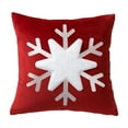 thumbnail image 2 of Lksixu Christmas Throw Pillow Cover, 18x18 inch Velvet Snowflake Embroidery Decorative Pillow Case, Soft Fluffy Farmhouse Pillowcase Winter Holiday Cushion Cover Christmas Decorations for Couch Bed, 2 of 7
